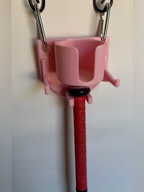 Baseball Dugout Organizer Bat Holder 3D Printed Game Station Baby Pink